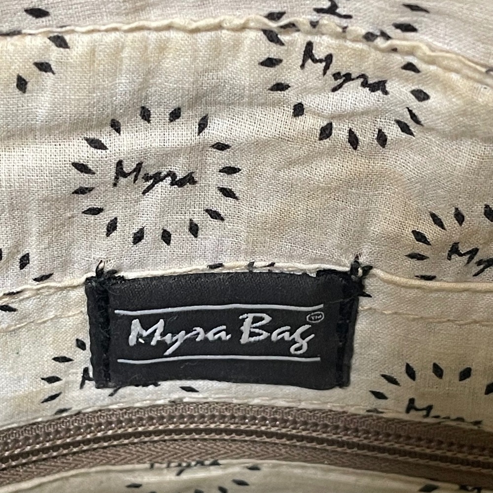 Myra Bag Distressed Brown Leather Satchel - Picture 10 of 12